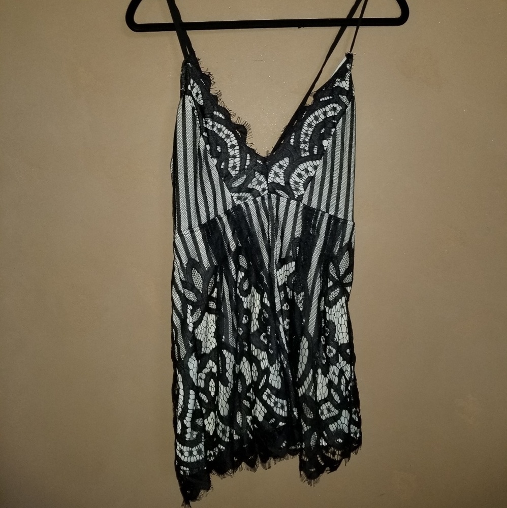 Black Lacey Romper